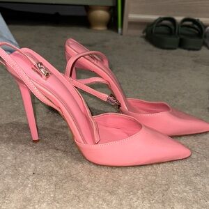 Jennifer Lopez Pink Slingback Heels